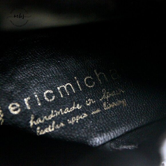 Eric Michael Lena Leather Buckles Side Zip Wedge Booties - Picture 15 of 16